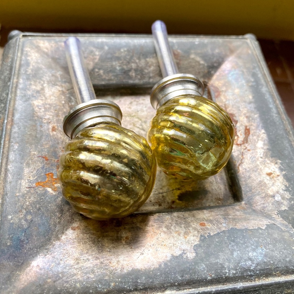 Golden Mercury Glass Door Knobs